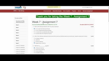 NPTEL Data Mining Assignment Answers 2023 -Week 7