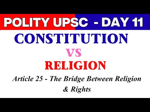 Polity for UPSC | Article 25 Explained – Right to Freedom of Religion (Fundamental Rights) - video from Elite IAS