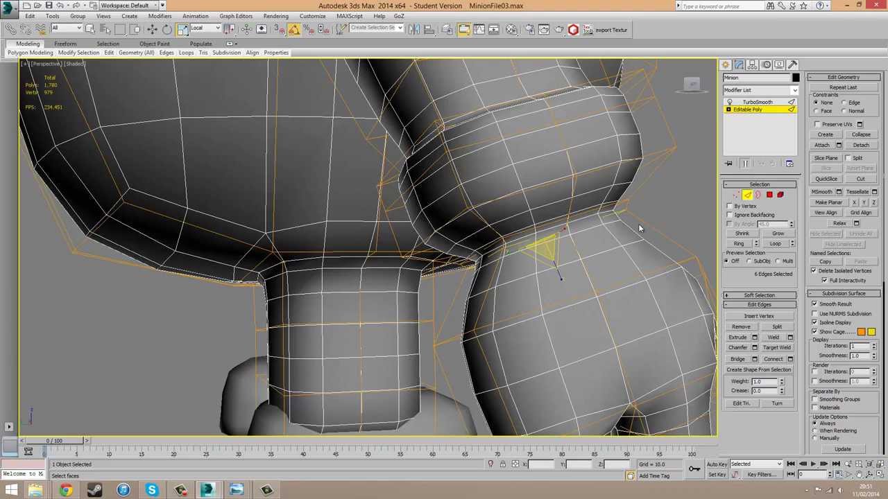 Modelling A Minion In 3Ds Max - 4 Modelling The Hands - YouTube