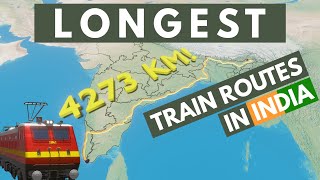 TOP 10 LONGEST Train Routes in INDIA | 3D Map screenshot 4