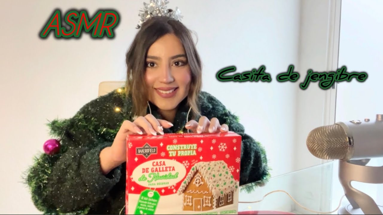 ASMR arma una casita de jengibre conmigo🎄