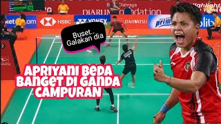 Seru! Aksi Apriyani Rahayu ketika Main Ganda Campuran | The Magician - Skills & Rallies