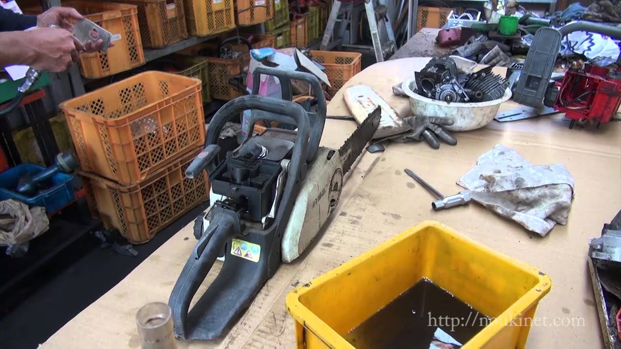 スチール エンジンチェンソー 018C 休眠状態から復活へ - YouTube