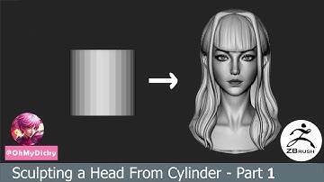 Sculpting a 3D Head From Sketch - Part 1 | Dicky