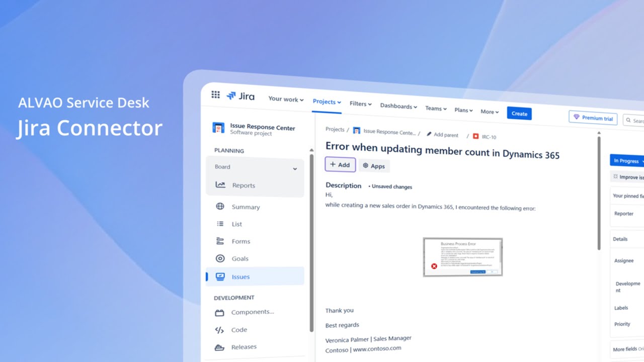 Sync Tickets Between Jira and ALVAO Service Desk