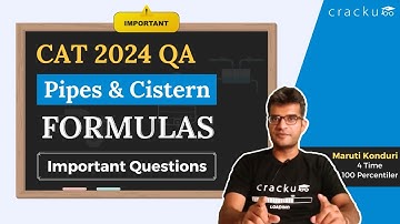 #CAT2024 Pipe & Cisterns Formulas  - Important Questions 🔴 By 4-Time CAT 100%iler
