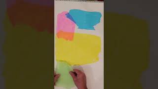 Colorful tissue paper collage - 1 minute masterpiece #abstractart #artforkids