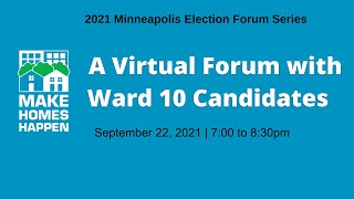 A Virtual Forum with Ward 10 Minneapolis City Council Candidates