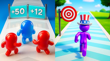 Join Blob Clash vs Tall Man | Hard Level Gameplay | Walkthrough Gameplays 🧬🫧⚔️ 🦒🚶‍♂️📏