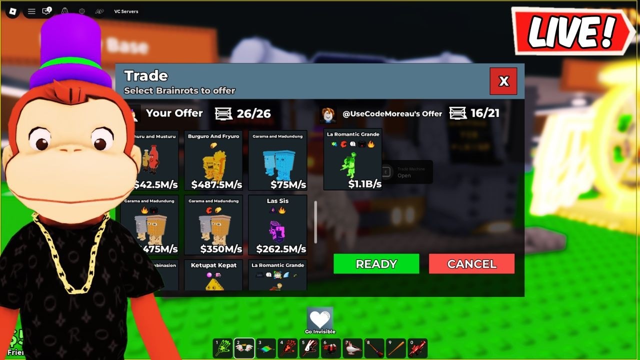 TRADING NEW ITEMS IN SAB!🧠 #roblox #trading #challenge