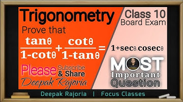 Prove that : tan theta / (1-cot theta) + cot theta / (1- tan theta) =1+sec theta. cosec theta