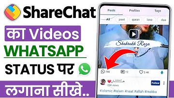 Sharechat se whatsapp status kaise lagaye | sharechat ka video whatsapp status par kaise lagaen