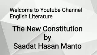 The New Constitution by Saadat Hasan Manto Summary (Urdu) (Hindi) Lecture screenshot 5