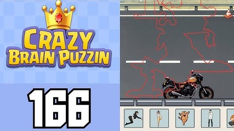 Crazy Brain Puzzle Level 166 Motorcycle Home | Game Walkthrough