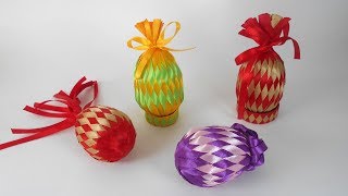Плетение лентами - пасхальные яйца