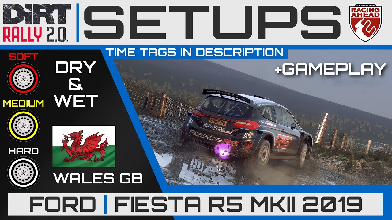 Ford Fiesta R5 MkII 2019 Wales Rally GB SETUP DiRT Rally 2.0 YouTube