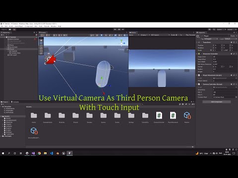 Use Cinemachine's Virtual Camera as Third Person Camera with touch control for mobile.