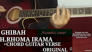 Chord melody lagu dangdut Ghibah Rhoma irama cover verse gitar no keyboard ketipung and suling