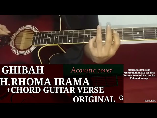 Chord melody lagu dangdut Ghibah Rhoma irama cover verse gitar no keyboard ketipung and suling class=