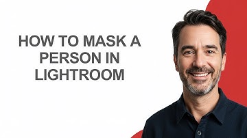How to Mask a Person In Lightroom - KevinHowTo