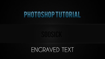 Photoshop Tutorial - Engraved Text