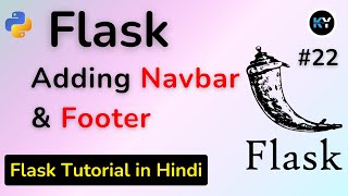 How to Add Navbar and Footer in Flask Website | Flask Tutorial in Hindi - Kritim Yantra