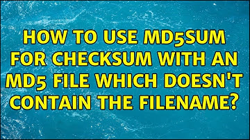 How to use md5sum for checksum with an md5 file which doesn