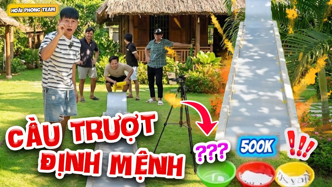 Ai Sẽ Là Người Đầu Tiên Nhận Thưởng Lớn Với Cây Cầu Trượt May Rủi | Team Hoài Phong TV