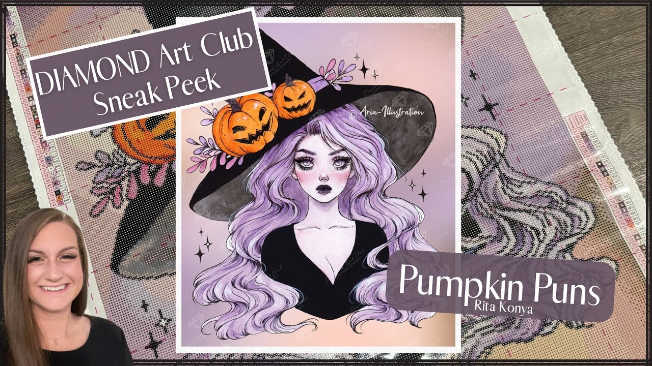Diamond Art Club Sneak Peek! Pumpkin Puns by Rita Konya/Aria