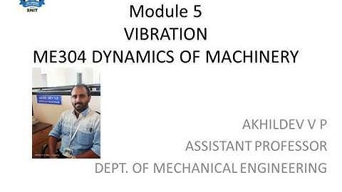 Types of free vibration,S6 ME DOM