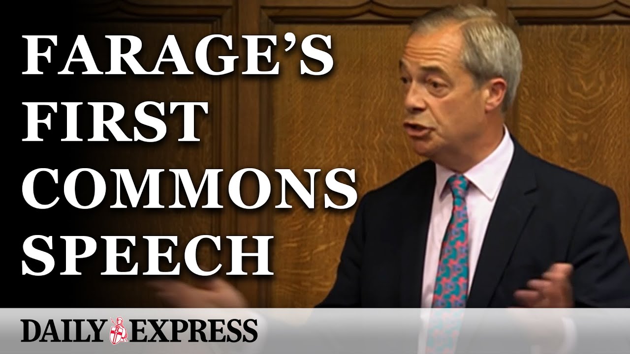 Reform UK leader Nigel Farage addresses Parliament for the first time