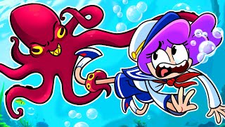 Scary Water Monster 🐙 Underwater World 🐳 Funny English for Kids!