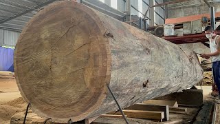 Amazing Woodworking Factory You must see | Sawn Giant Ironwood In The Factory | Raw Wood Products