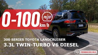 2022 Toyota LandCruiser (300 Series) 0-100km/h & engine sound