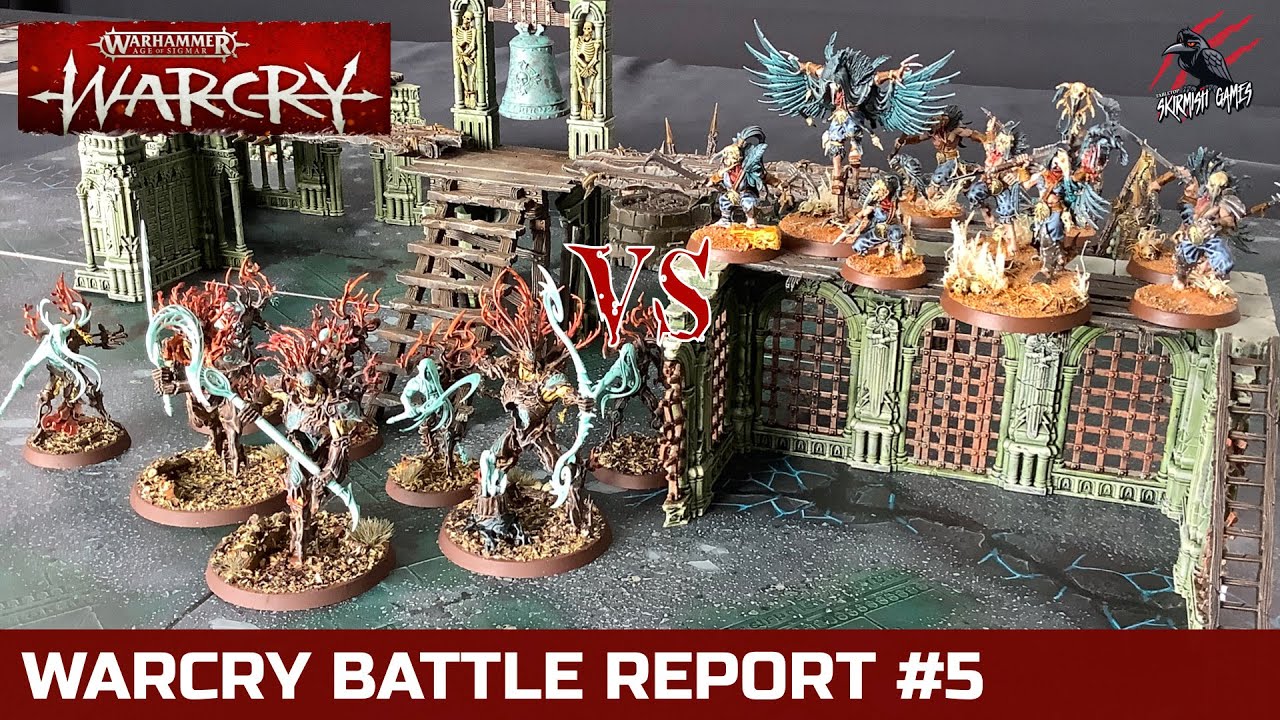 WARCRY BATTLE REPORT #5 - SYLVANETH v CORVUS CABAL - With Commentary &  Round Recap - Warhammer 