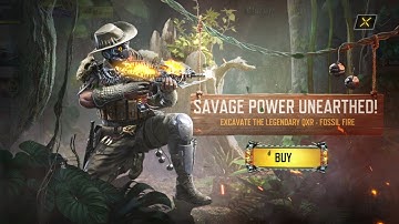 SAVAGE POWER UNEARTHED! LEGENDARY Gun QXR-FOSSIL FIRE DRAW AVAILABLE IN || Call Of Duty: Mobile