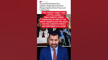 The James Comey and Letitia James indictments were dismissed