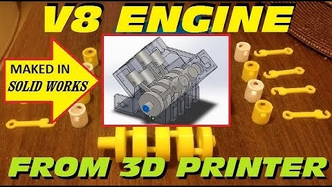 [DIY] Working V8 engine model from 3D PRINTER! SOUND TEST!