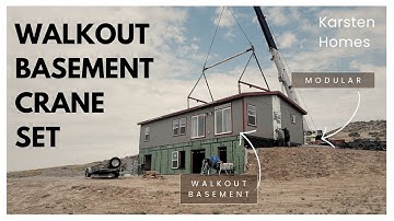 Watch This Modular Home Fly! 🏗️ Karsten Double Wide Set Over a Walk-Out Basement | Craig, CO