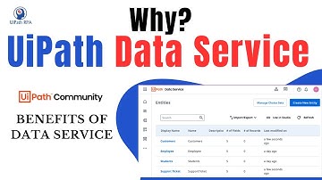 Why UiPath #DataService | #UiPathRPA #UiPath