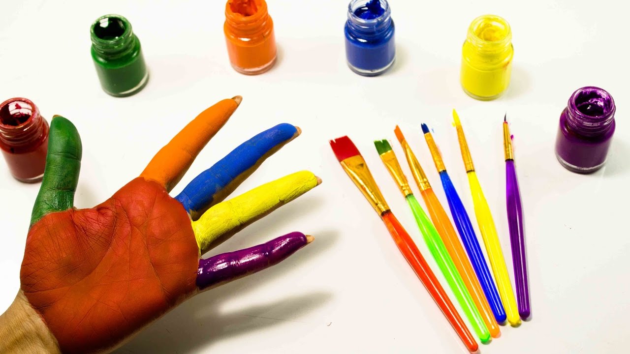 Body Painting Learn Rainbow Colors with Body Paint Video for Children Videos for Kids