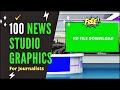 100 news studio background graphics