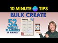 Bulk Create 52 Digital Weekly Planners in Canva! Step by Step Tutorial!