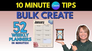 Bulk Create 52 Digital Weekly Planners in Canva! Step by Step Tutorial!