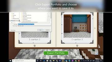 Exporting Portfolios in Minecraft EE