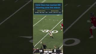 Chris Olave has reached 400 receiving yards this season
