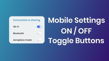Mobile Setting UI design | Toggle Buttons | HTML | CSS Tutorial In Hindi | Code4education (2020)
