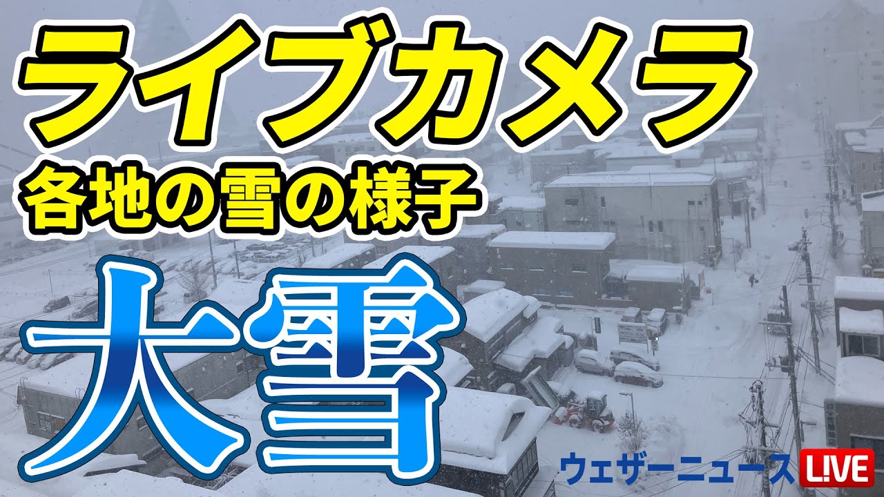 【大雪ライブカメラ】大雪・吹雪の様子