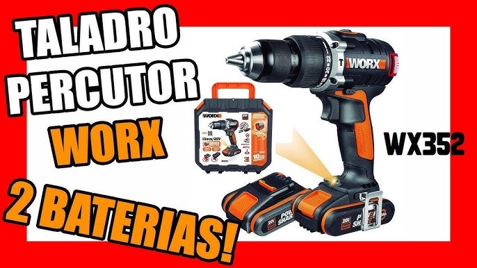 Taladro atornillador Worx WX352 Brushless Todo que necesitas