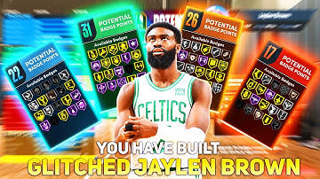 BEST GLITCHED PLAYOFF JAYLEN BROWN BUILD!!! 2- WAY SCORING MACHINE NBA 2K22